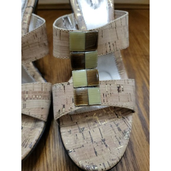 Women's Croft & Barrow Sole‎ (Sense) Ability Heel Sandals cork sz 8.5 M - Picture 2 of 9